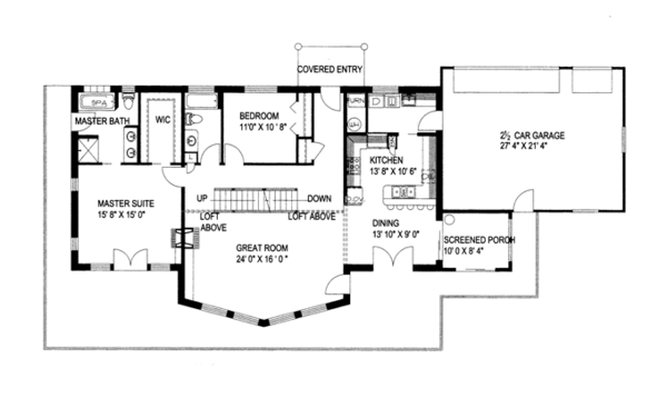House Plan Design - Craftsman Floor Plan - Main Floor Plan #117-843