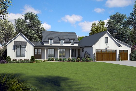 Contemporary Exterior - Front Elevation Plan #48-971