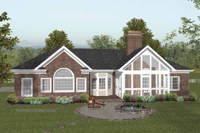 Home Plan - Exterior - Rear Elevation for Craftsman House Plan #56-682 - 3 bed, 2.5 bath