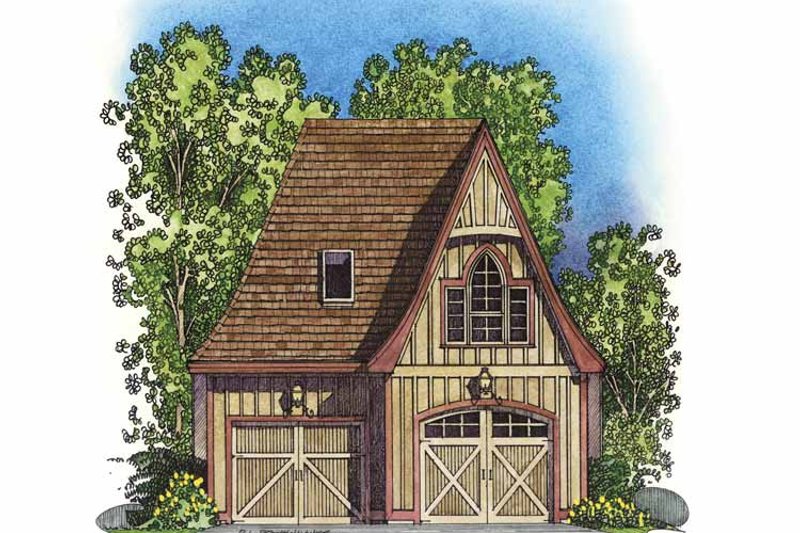 House Blueprint - Exterior - Front Elevation 3 House Plan #1016-77, 0 bath