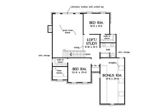 Floor Plan - Upper Floor for Traditional House Plan #929-456 - 4 bed, 3 bath