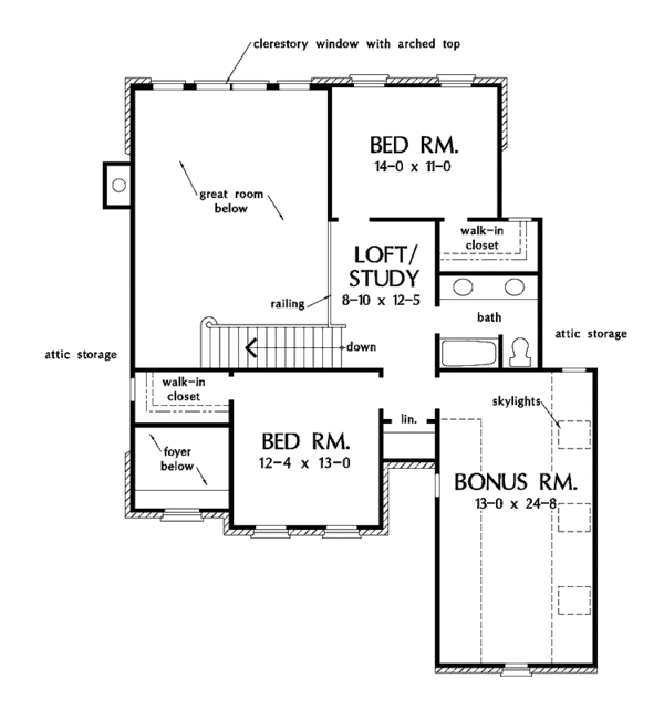Home Plan - Traditional Floor Plan - Upper Floor Plan #929-456