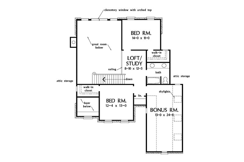 Home Plan - Floor Plan - Upper Floor for Traditional House Plan #929-456 - 4 bed, 3 bath