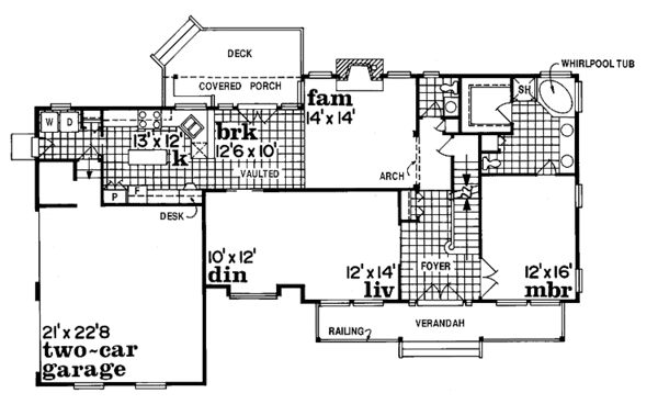 House Plan Design - Country Floor Plan - Main Floor Plan #47-835