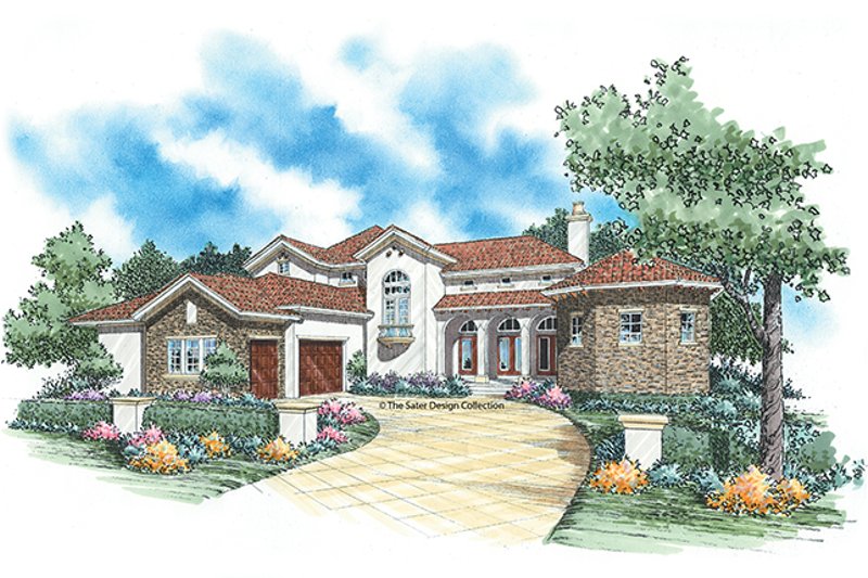 House Plan Design - Mediterranean Exterior - Front Elevation Plan #930-347