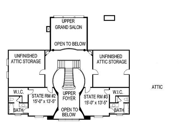 Home Plan - Floor Plan - Upper Floor for Colonial House Plan #119-413 - 4 bed, 3 bath