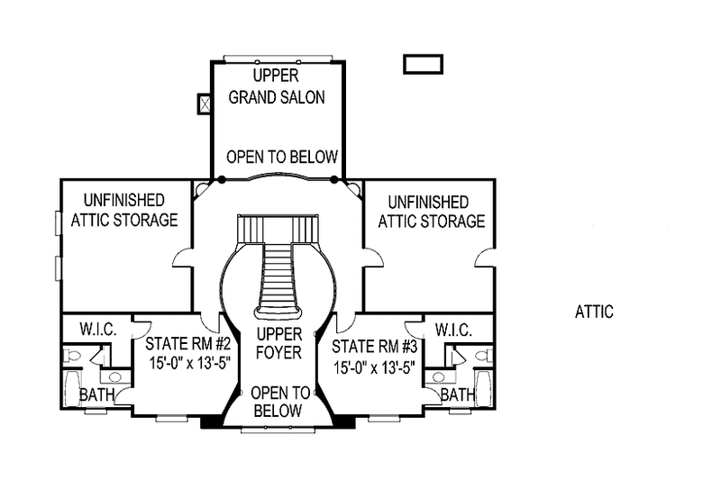 Home Plan - Floor Plan - Upper Floor for Colonial House Plan #119-413 - 4 bed, 3 bath