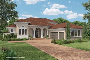 Mediterranean Exterior - Front Elevation Plan #930-471