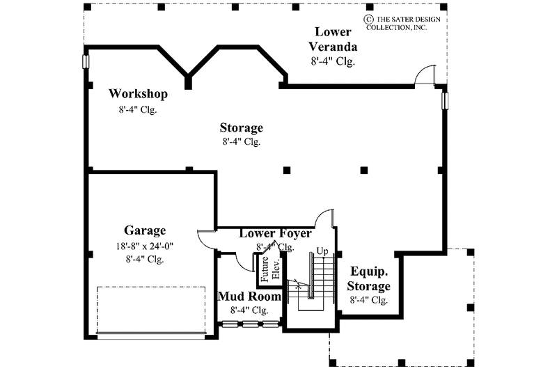 Home Plan - Floor Plan - Lower Floor for Mediterranean House Plan #930-112 - 3 bed, 3.5 bath