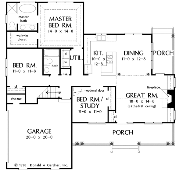 Dream House Plan - Country Floor Plan - Main Floor Plan #929-398