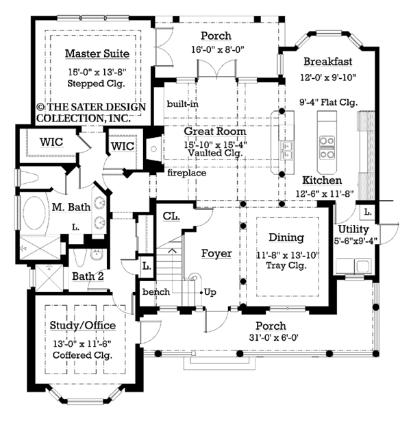 Dream House Plan - Victorian Floor Plan - Main Floor Plan #930-180