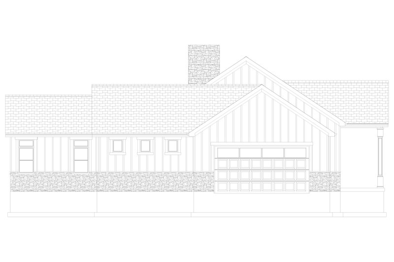 Architectural House Design - Exterior - Other Elevation 2 for Farmhouse House Plan #1060-345 - 3 bed, 2.5 bath