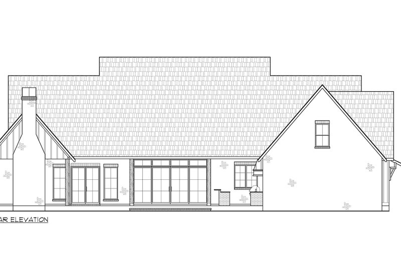 Architectural House Design - Exterior - Rear Elevation for Farmhouse House Plan #1074-107 - 4 bed, 3.5 bath