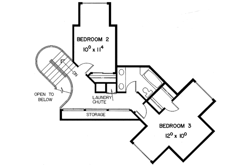 Home Plan - Floor Plan - Upper Floor for European House Plan #60-806 - 3 bed, 3 bath