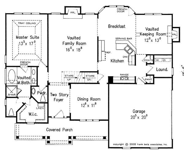 Architectural House Design - Colonial Floor Plan - Main Floor Plan #927-863