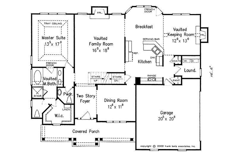 House Blueprint - Floor Plan - Main Floor for Colonial House Plan #927-863 - 4 bed, 2.5 bath
