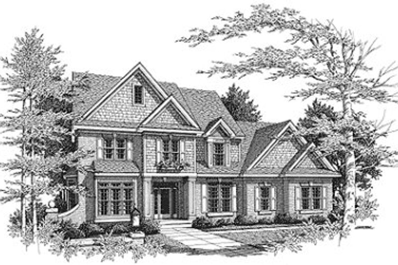 Dream House Plan - Traditional Exterior - Front Elevation Plan #70-433