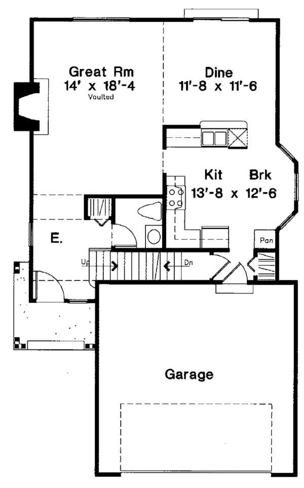 House Design - Country Floor Plan - Main Floor Plan #300-109