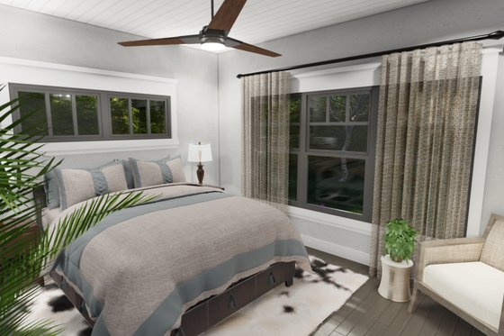 Interior - Master Bedroom for Cottage House Plan #120-273 - 3 bed, 2 bath