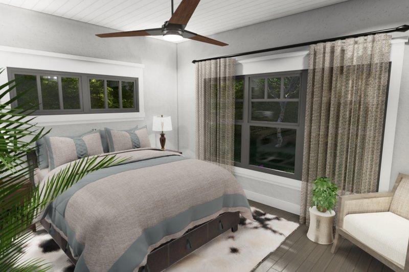 Home Plan - Interior - Master Bedroom for Cottage House Plan #120-273 - 3 bed, 2 bath