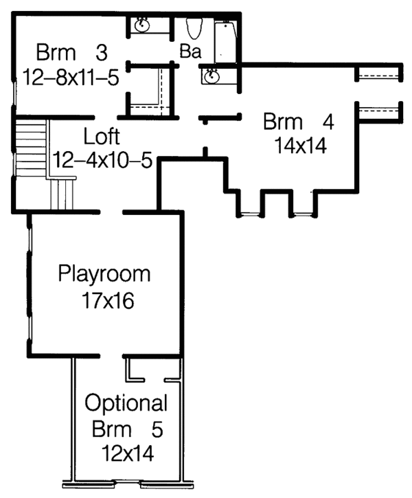 House Plan Design - Country Floor Plan - Upper Floor Plan #15-386
