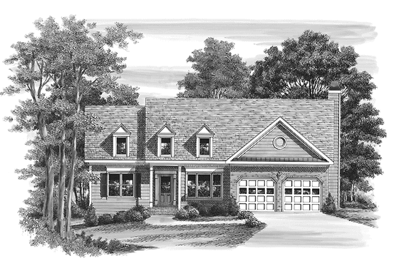 Exterior - Front Elevation 3 for Country House Plan #927-555 - 3 bed, 2 bath