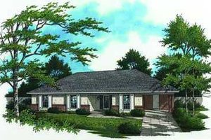 Ranch Exterior - Front Elevation Plan #45-216