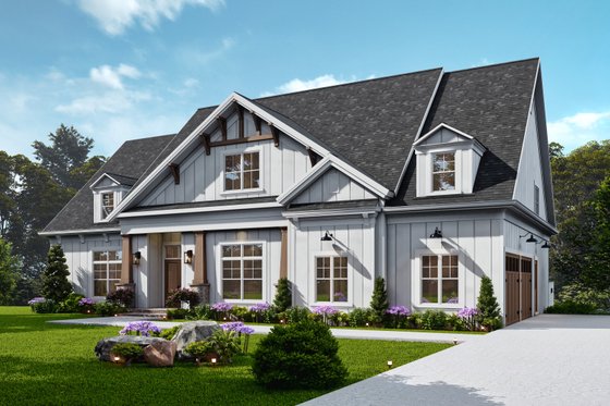 Exterior - Front Elevation 7 for Farmhouse House Plan #119-459 - 4 bed, 4.5 bath