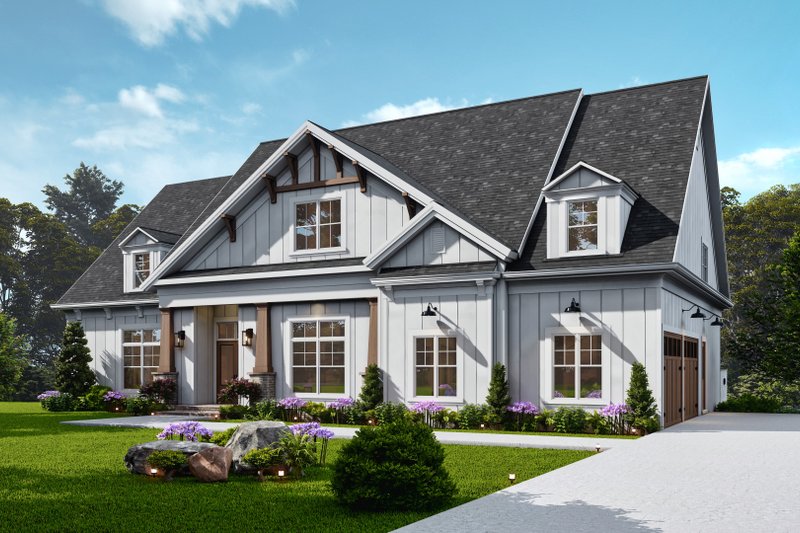 Architectural House Design - Exterior - Front Elevation 7 for Farmhouse House Plan #119-459 - 4 bed, 4.5 bath