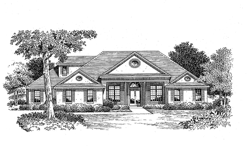 Architectural House Design - Colonial Exterior - Front Elevation Plan #999-44