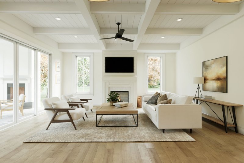 House Plan Design - Interior - Family Room 1 for Tudor House Plan #461-120 - 4 bed, 3.5 bath