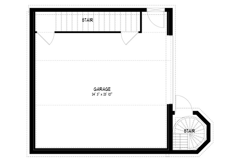 Dream House Plan - Floor Plan - Lower Floor for Modern House Plan #1060-72, 0 bath