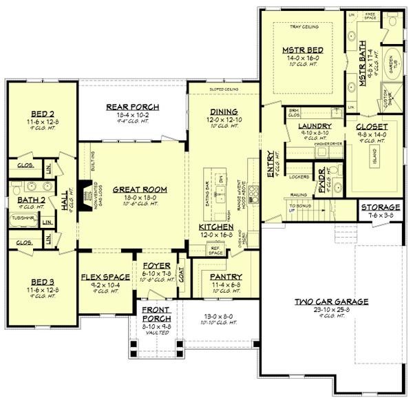 Home Plan - Farmhouse Floor Plan - Main Floor Plan #430-195