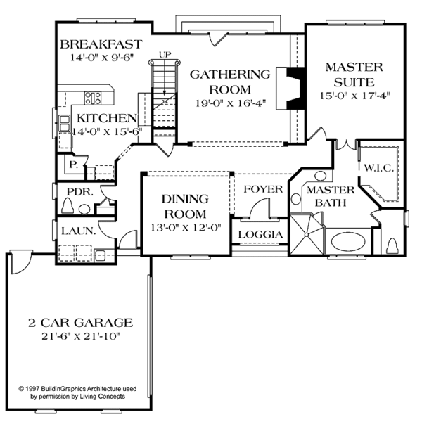 Home Plan - Traditional Floor Plan - Main Floor Plan #453-219