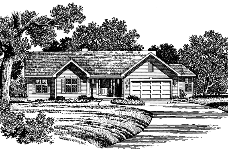 Dream House Plan - Country Exterior - Front Elevation Plan #316-175