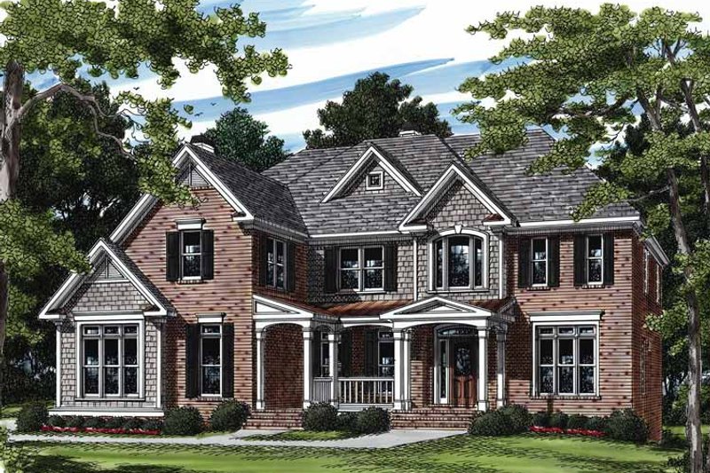 Home Plan - Exterior - Front Elevation 3 for Colonial House Plan #927-203 - 5 bed, 4.5 bath
