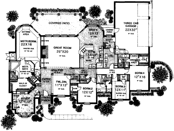 Dream House Plan - Country Floor Plan - Main Floor Plan #310-1132