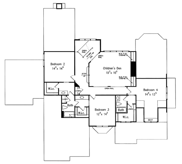 Dream House Plan - Country Floor Plan - Upper Floor Plan #927-285