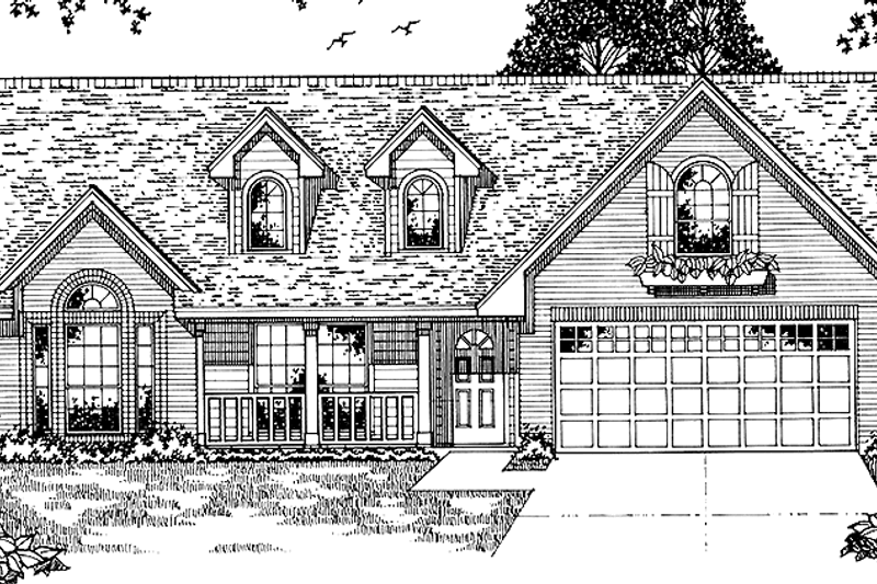 Home Plan - Country Exterior - Front Elevation Plan #42-661