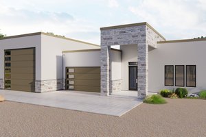 Contemporary Exterior - Front Elevation Plan #53-744