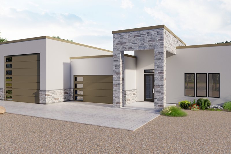 Contemporary Style House Plan - 4 Beds 4.5 Baths 2836 Sq/Ft Plan #53-744