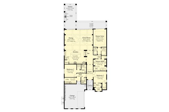 Floor Plan - Main Floor for Contemporary House Plan #930-523 - 3 bed, 3.5 bath
