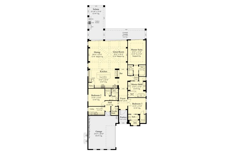 Architectural House Design - Floor Plan - Main Floor for Contemporary House Plan #930-523 - 3 bed, 3.5 bath
