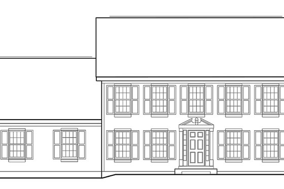Exterior - Front Elevation 3 for Colonial House Plan #1053-71 - 4 bed, 2.5 bath