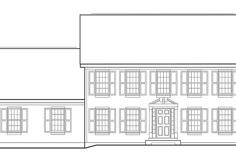 Architectural House Design - Exterior - Front Elevation 3 for Colonial House Plan #1053-71 - 4 bed, 2.5 bath