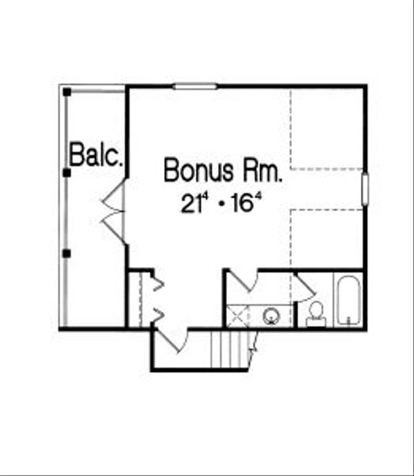 Traditional Floor Plan - Upper Floor Plan #417-338