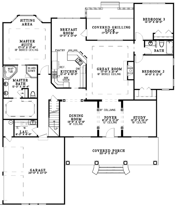 Dream House Plan - Classical Floor Plan - Main Floor Plan #17-3181