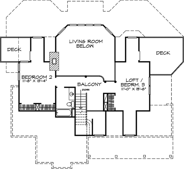 House Design - Country Floor Plan - Upper Floor Plan #140-177