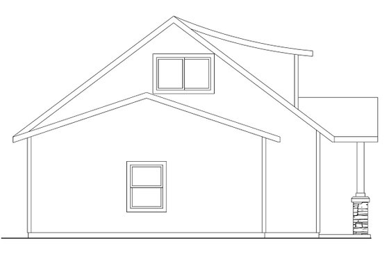 Exterior - Other Elevation 1 for Craftsman House Plan #124-565 - 2 bed, 1 bath