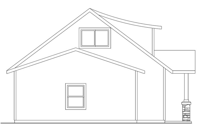 Home Plan - Exterior - Other Elevation 1 for Craftsman House Plan #124-565 - 2 bed, 1 bath